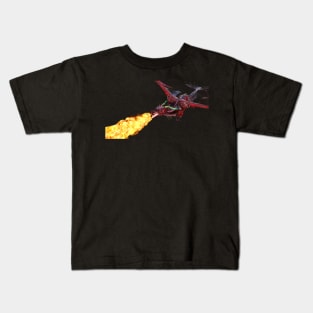 Red Fire Breathing Dragon Kids T-Shirt